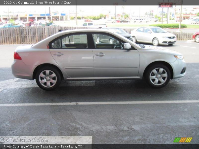 Snow White Pearl / Gray 2010 Kia Optima LX