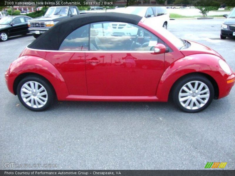 Salsa Red / Black 2008 Volkswagen New Beetle SE Convertible