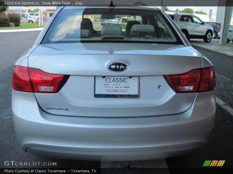 Snow White Pearl / Gray 2010 Kia Optima LX