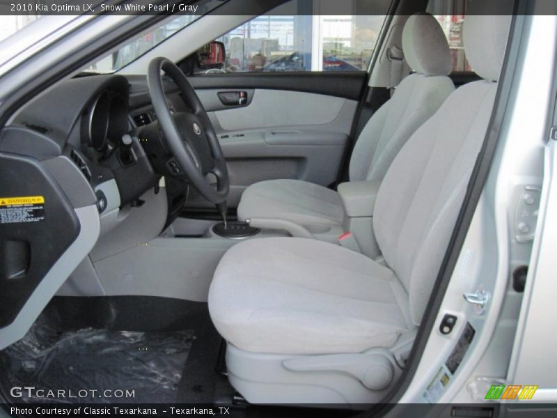 Snow White Pearl / Gray 2010 Kia Optima LX