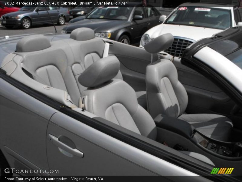 Brilliant Silver Metallic / Ash 2002 Mercedes-Benz CLK 430 Cabriolet