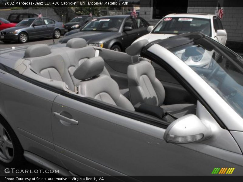 Brilliant Silver Metallic / Ash 2002 Mercedes-Benz CLK 430 Cabriolet