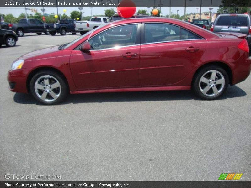 Performance Red Metallic / Ebony 2010 Pontiac G6 GT Sedan