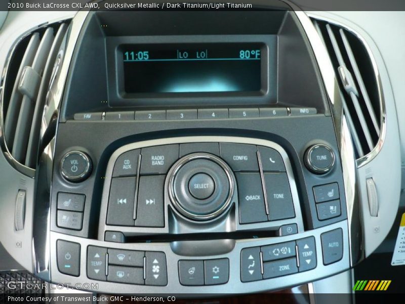 Quicksilver Metallic / Dark Titanium/Light Titanium 2010 Buick LaCrosse CXL AWD