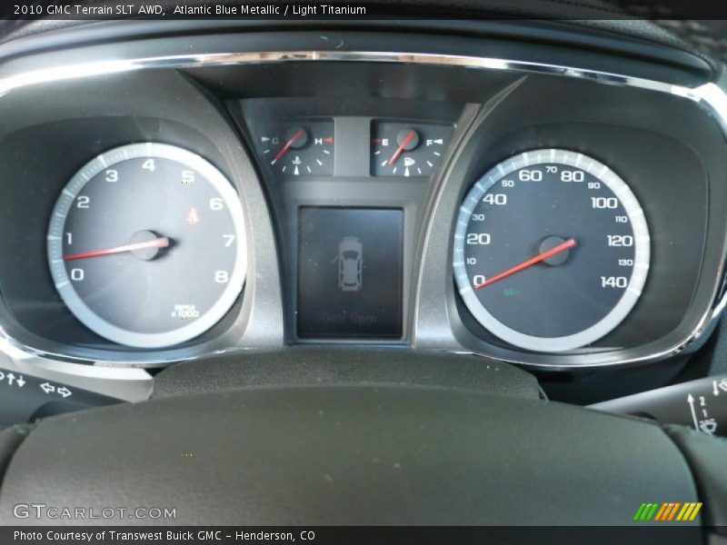 Atlantic Blue Metallic / Light Titanium 2010 GMC Terrain SLT AWD
