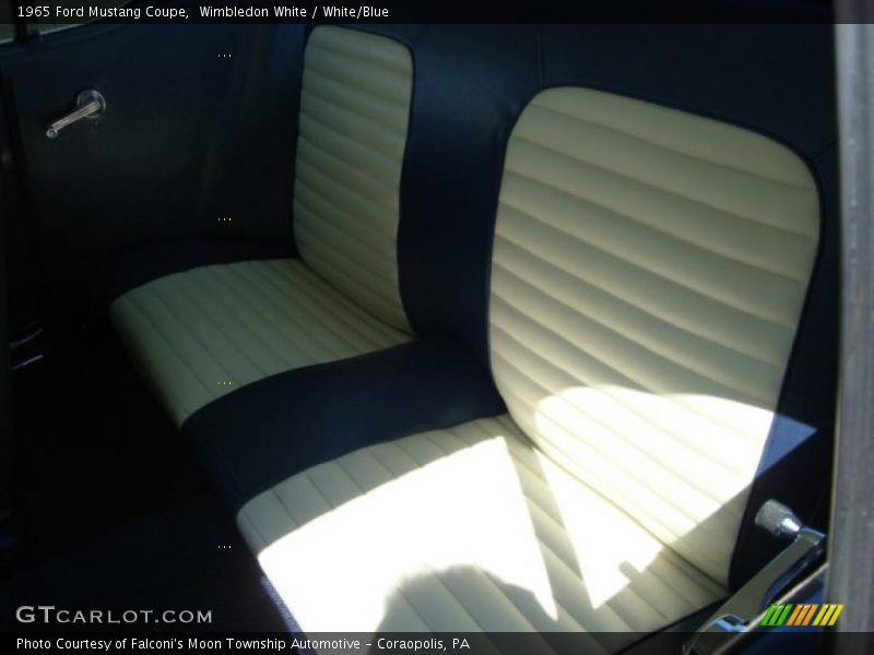 Wimbledon White / White/Blue 1965 Ford Mustang Coupe