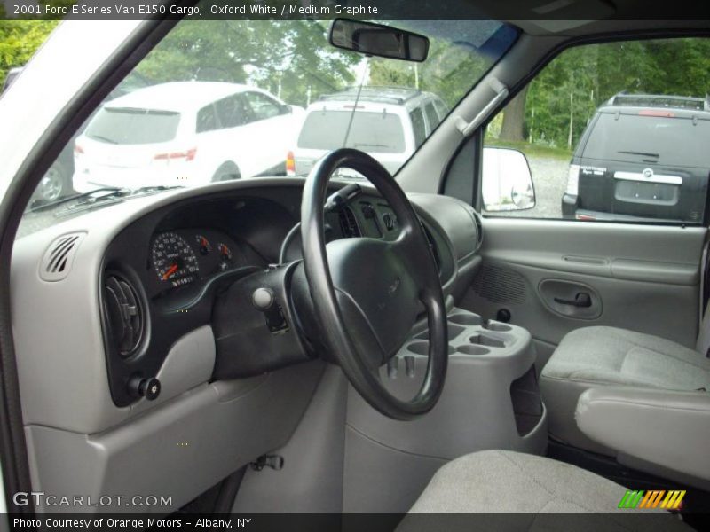 Oxford White / Medium Graphite 2001 Ford E Series Van E150 Cargo