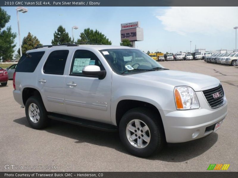 Pure Silver Metallic / Ebony 2010 GMC Yukon SLE 4x4