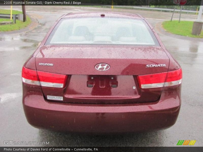 Dark Cherry Red / Beige 2008 Hyundai Sonata GLS