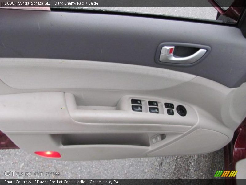 Dark Cherry Red / Beige 2008 Hyundai Sonata GLS