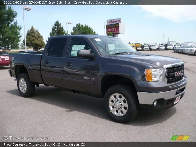 Storm Gray Metallic / Cocoa/Light Cashmere 2011 GMC Sierra 2500HD SLT Crew Cab