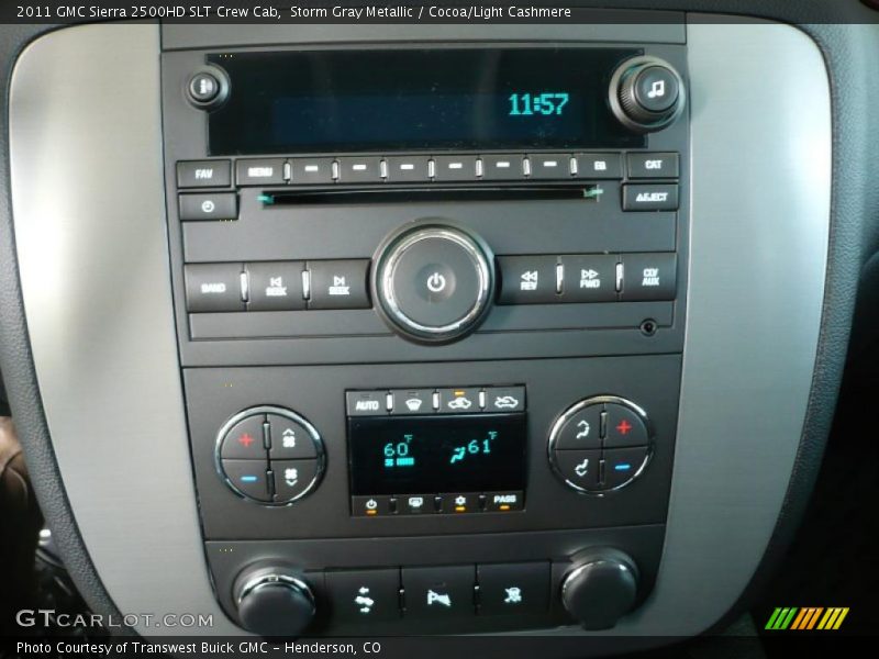 Storm Gray Metallic / Cocoa/Light Cashmere 2011 GMC Sierra 2500HD SLT Crew Cab