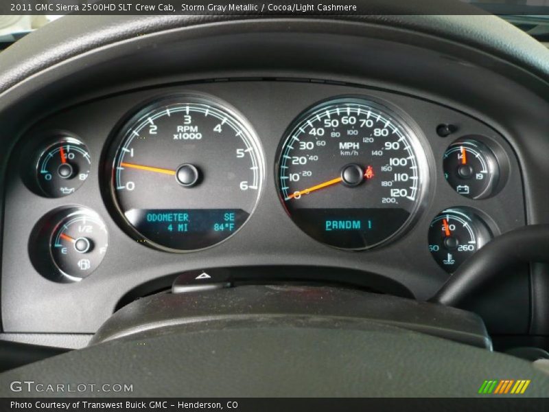 Storm Gray Metallic / Cocoa/Light Cashmere 2011 GMC Sierra 2500HD SLT Crew Cab