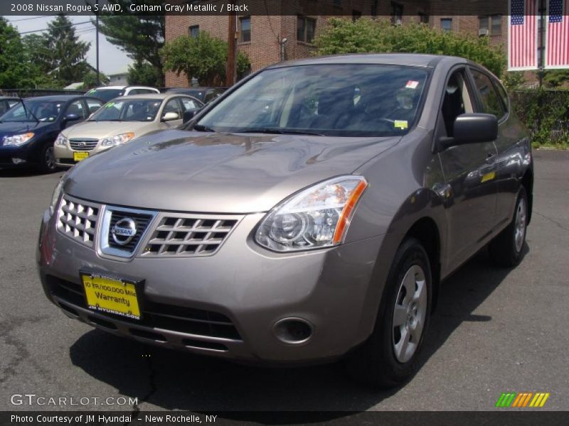 Gotham Gray Metallic / Black 2008 Nissan Rogue S AWD