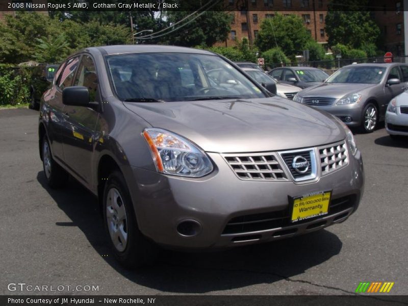 Gotham Gray Metallic / Black 2008 Nissan Rogue S AWD
