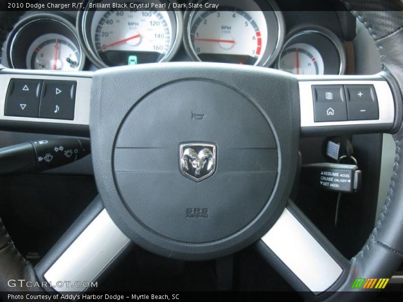 Brilliant Black Crystal Pearl / Dark Slate Gray 2010 Dodge Charger R/T
