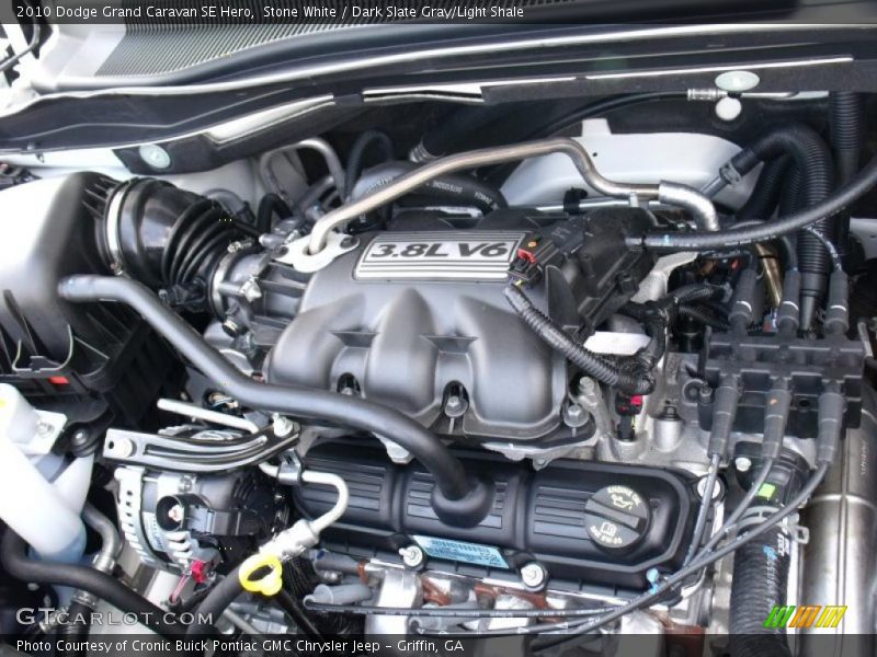 Stone White / Dark Slate Gray/Light Shale 2010 Dodge Grand Caravan SE Hero