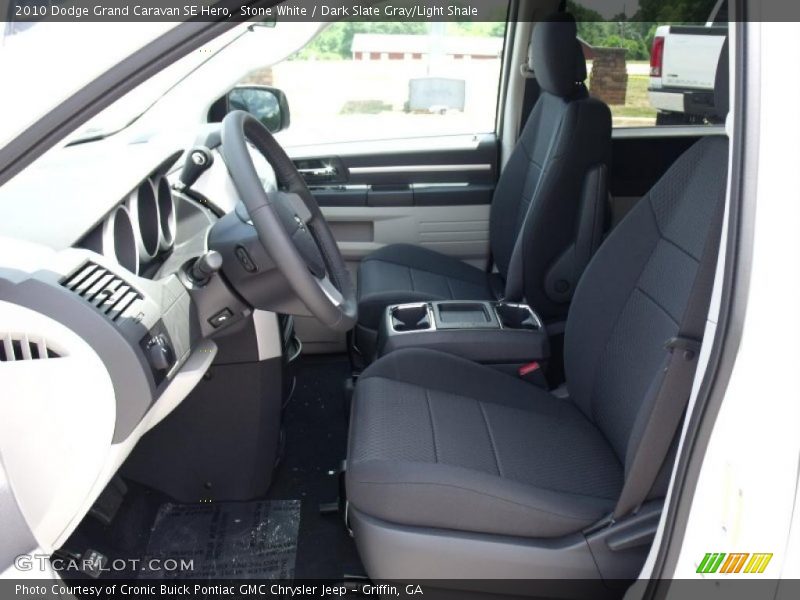Stone White / Dark Slate Gray/Light Shale 2010 Dodge Grand Caravan SE Hero