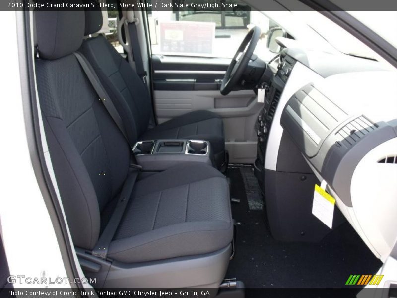 Stone White / Dark Slate Gray/Light Shale 2010 Dodge Grand Caravan SE Hero