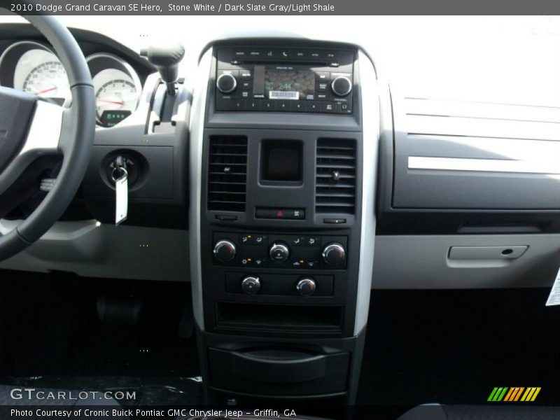 Stone White / Dark Slate Gray/Light Shale 2010 Dodge Grand Caravan SE Hero