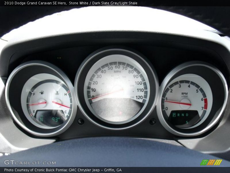 Stone White / Dark Slate Gray/Light Shale 2010 Dodge Grand Caravan SE Hero