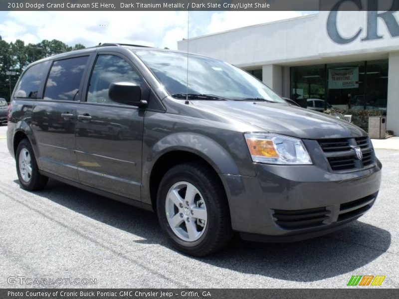 Dark Titanium Metallic / Dark Slate Gray/Light Shale 2010 Dodge Grand Caravan SE Hero