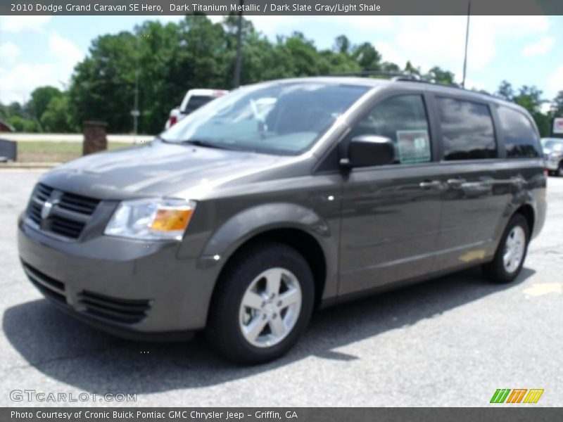 Dark Titanium Metallic / Dark Slate Gray/Light Shale 2010 Dodge Grand Caravan SE Hero