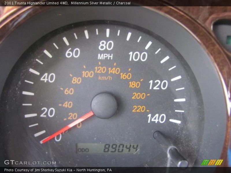 Millennium Silver Metallic / Charcoal 2001 Toyota Highlander Limited 4WD