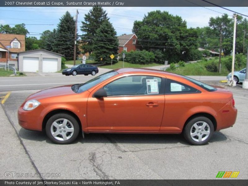 Sunburst Orange Metallic / Gray 2007 Chevrolet Cobalt LS Coupe