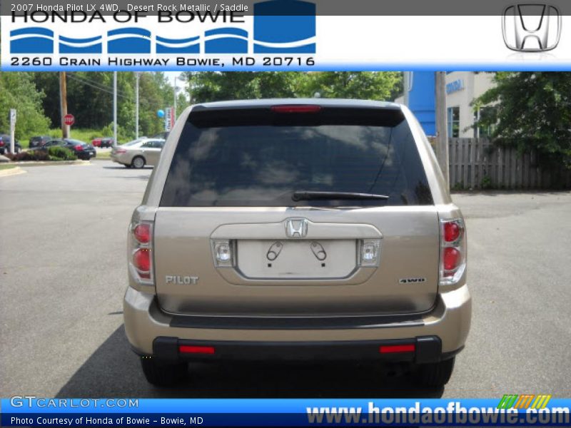 Desert Rock Metallic / Saddle 2007 Honda Pilot LX 4WD