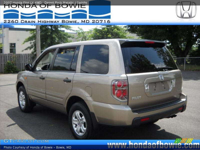 Desert Rock Metallic / Saddle 2007 Honda Pilot LX 4WD