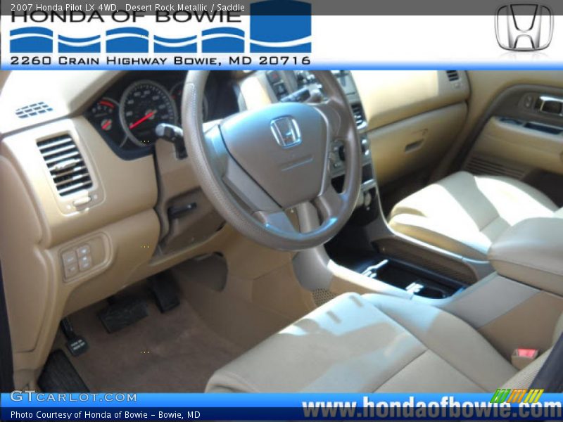 Desert Rock Metallic / Saddle 2007 Honda Pilot LX 4WD