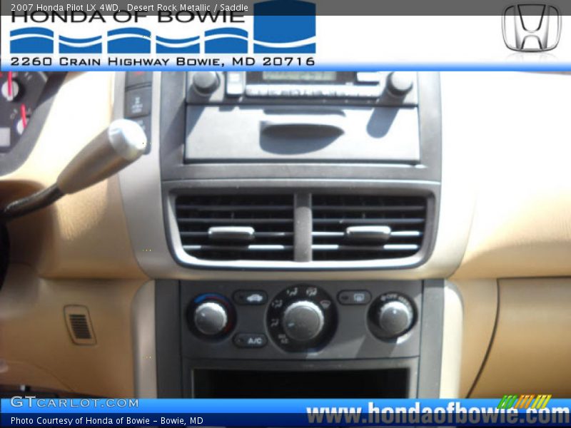 Desert Rock Metallic / Saddle 2007 Honda Pilot LX 4WD