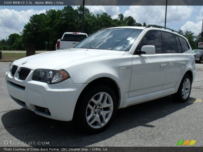 Alpine White / Grey 2006 BMW X3 3.0i