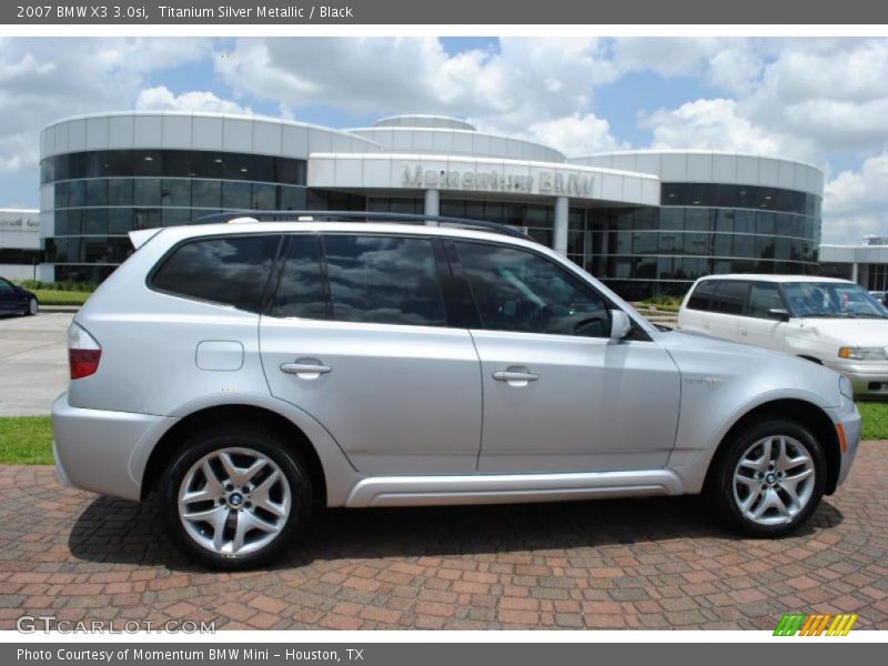Titanium Silver Metallic / Black 2007 BMW X3 3.0si