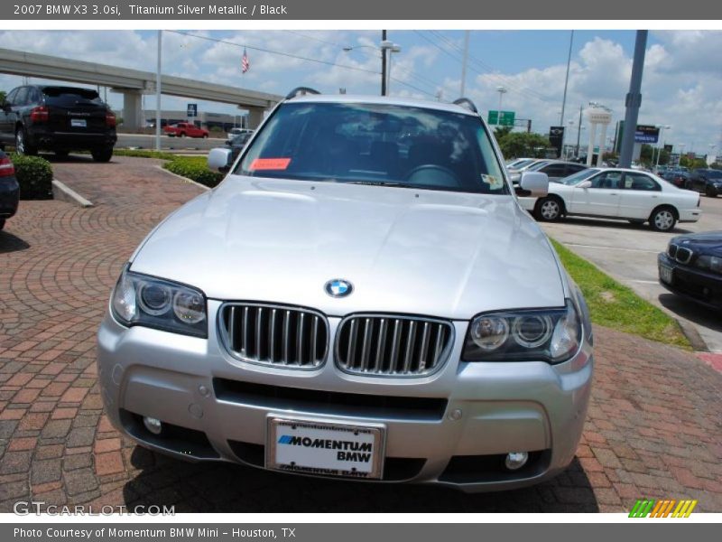 Titanium Silver Metallic / Black 2007 BMW X3 3.0si