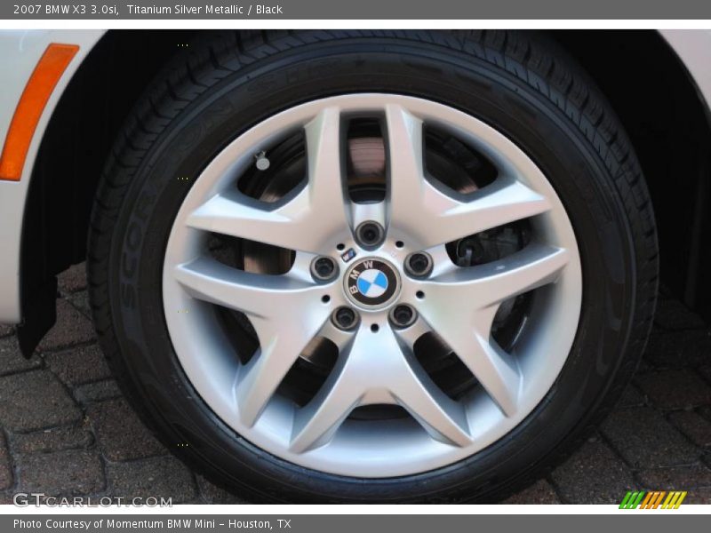Titanium Silver Metallic / Black 2007 BMW X3 3.0si