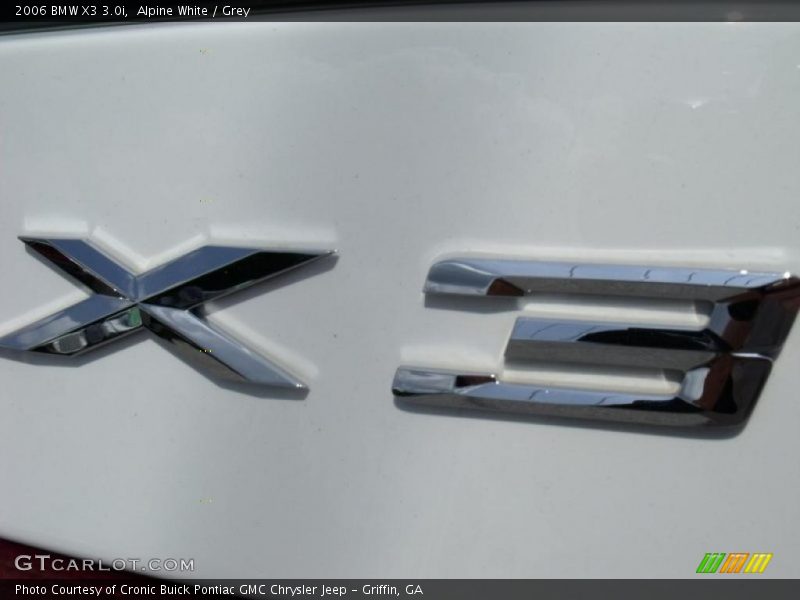 Alpine White / Grey 2006 BMW X3 3.0i
