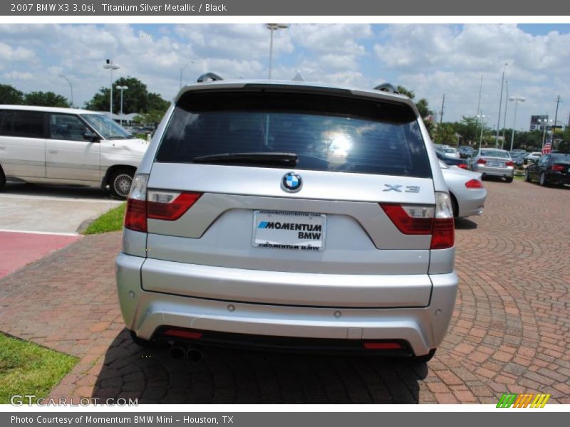 Titanium Silver Metallic / Black 2007 BMW X3 3.0si