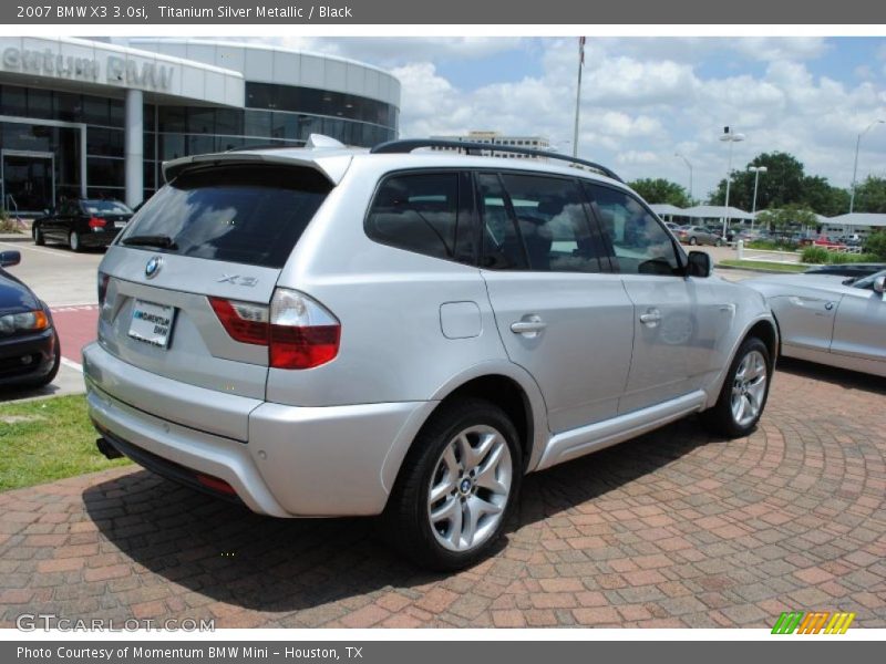 Titanium Silver Metallic / Black 2007 BMW X3 3.0si