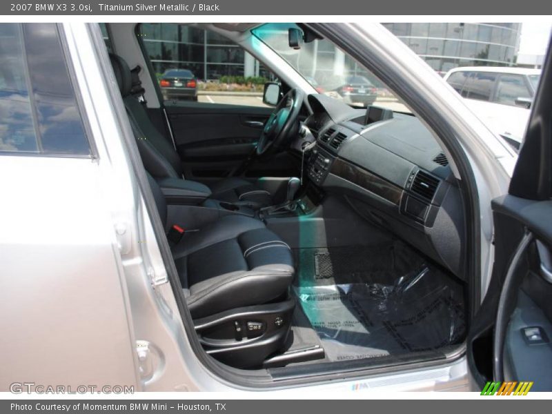 Titanium Silver Metallic / Black 2007 BMW X3 3.0si