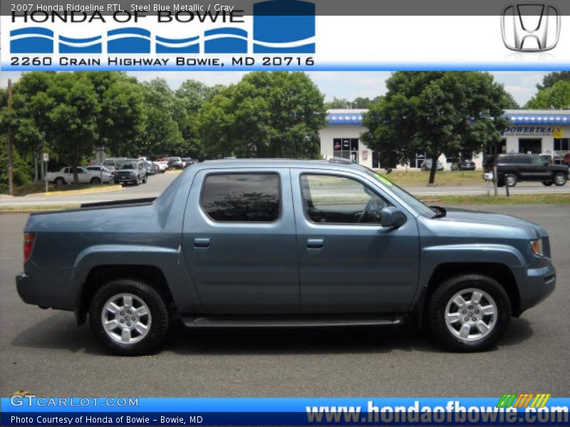 Steel Blue Metallic / Gray 2007 Honda Ridgeline RTL