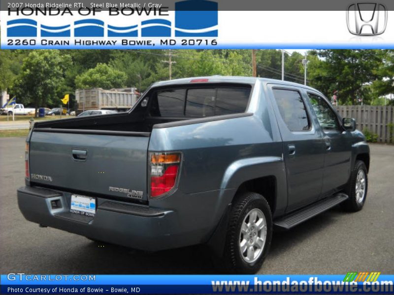 Steel Blue Metallic / Gray 2007 Honda Ridgeline RTL