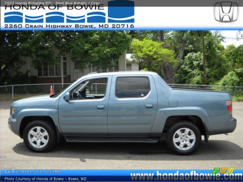 Steel Blue Metallic / Gray 2007 Honda Ridgeline RTL
