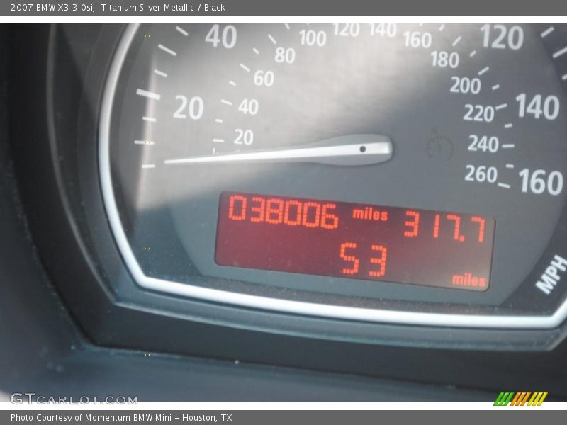 Titanium Silver Metallic / Black 2007 BMW X3 3.0si