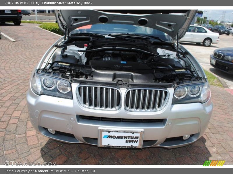 Titanium Silver Metallic / Black 2007 BMW X3 3.0si