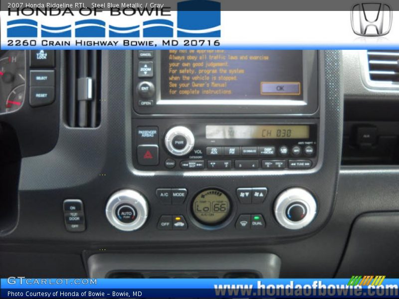 Steel Blue Metallic / Gray 2007 Honda Ridgeline RTL