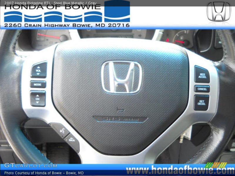 Steel Blue Metallic / Gray 2007 Honda Ridgeline RTL