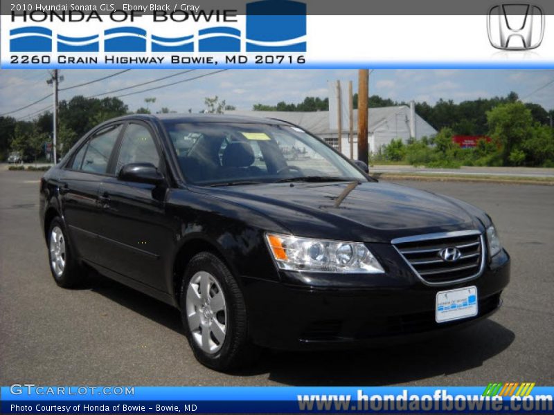 Ebony Black / Gray 2010 Hyundai Sonata GLS