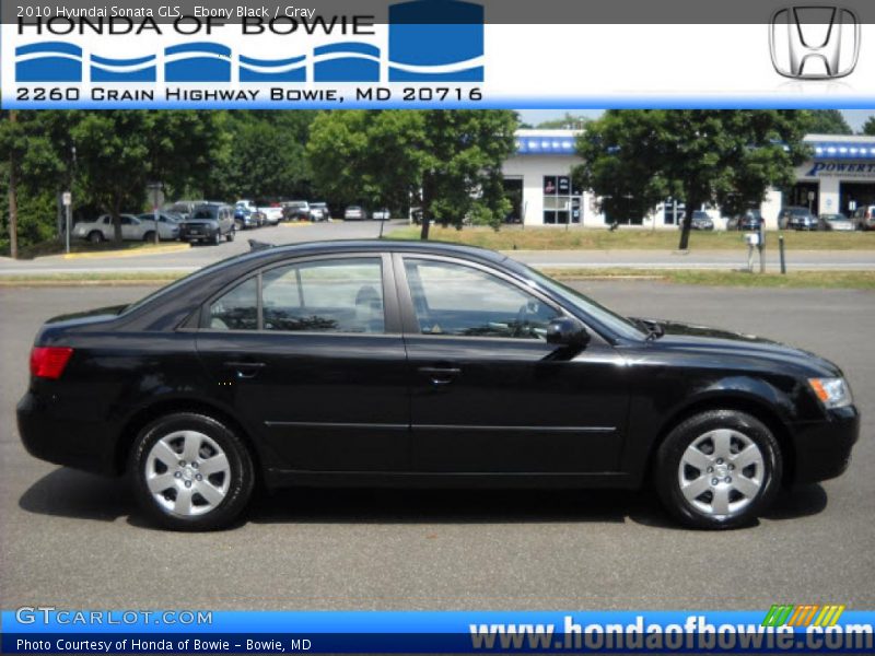 Ebony Black / Gray 2010 Hyundai Sonata GLS